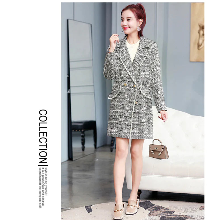 2020 Autumn Winter Women's Chic Wool Blend Coat